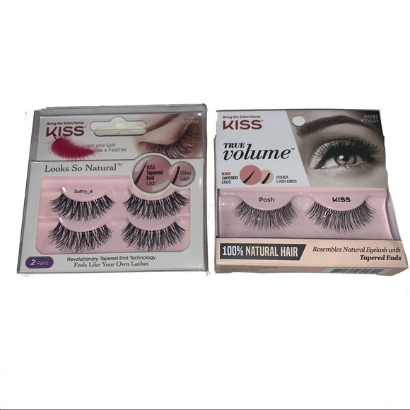 KISS Looks So Natural & True Volume 3 Pairs Lashes Bundle NWT - Picture 1 of 2